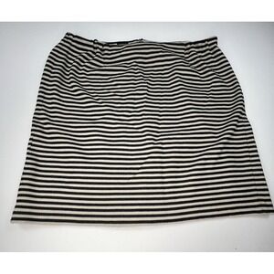Talbots Black/ White Pencil Skirt Size 22w Side Zip Office Casual Church Career